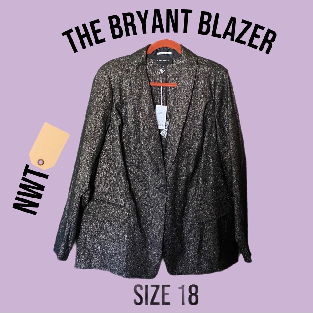 NWT🏷✨ Lane Bryant sparkly black blazer. Size 18